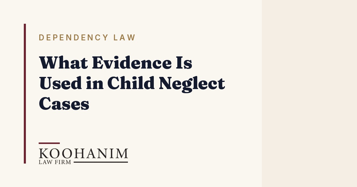 What Evidence Is Used in Child Neglect Cases